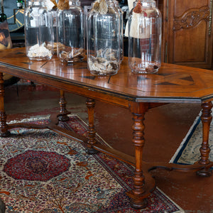 19th Century French Oak Parquet Dining Table