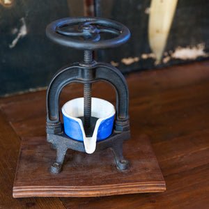 Vintage French Olive Press ~ Cast Iron