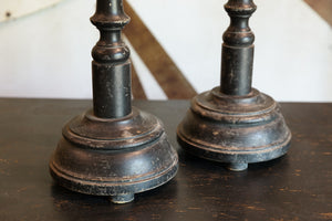 Original Napoleon III Wooden Candlesticks