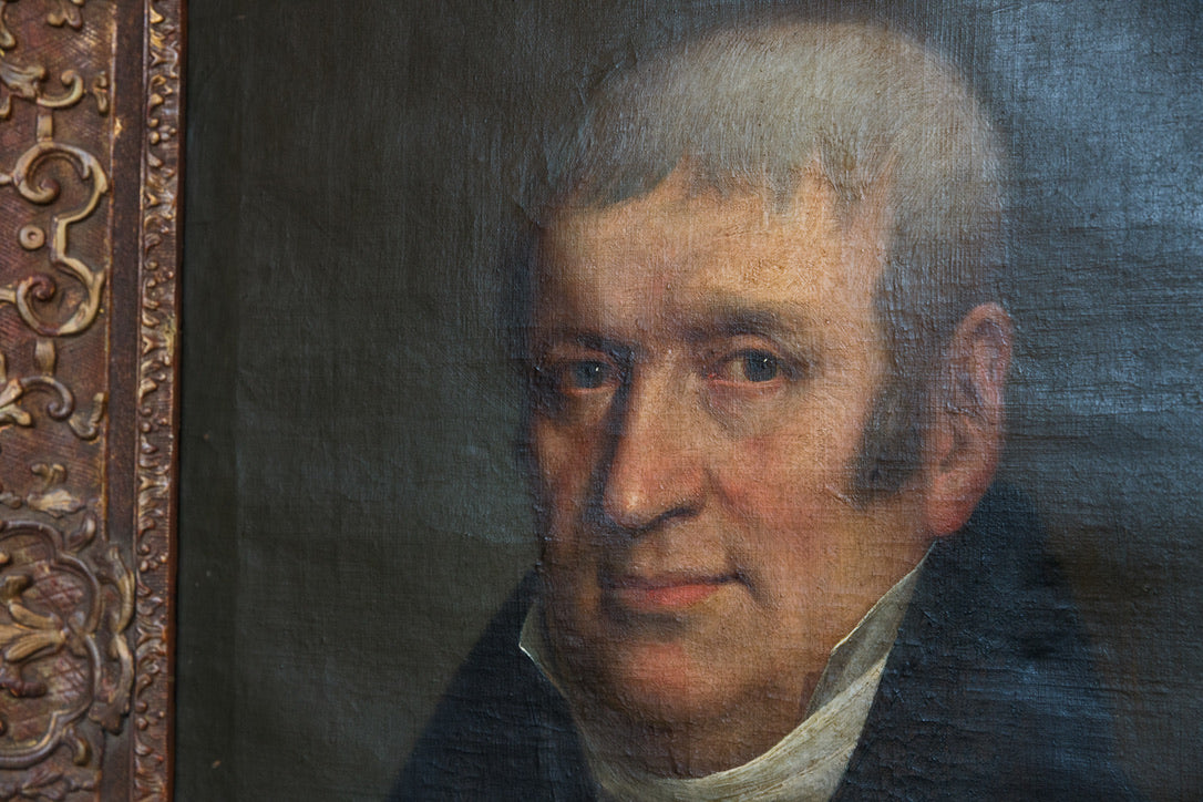 French Oil Portrait Canvas ~ Gilt Frame