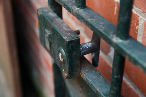 1930's French Iron Gate ~ Green Patina