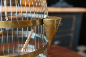 Vintage French Brass Birdcage