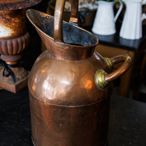 French 19th Century Polished Copper & Brass Jug