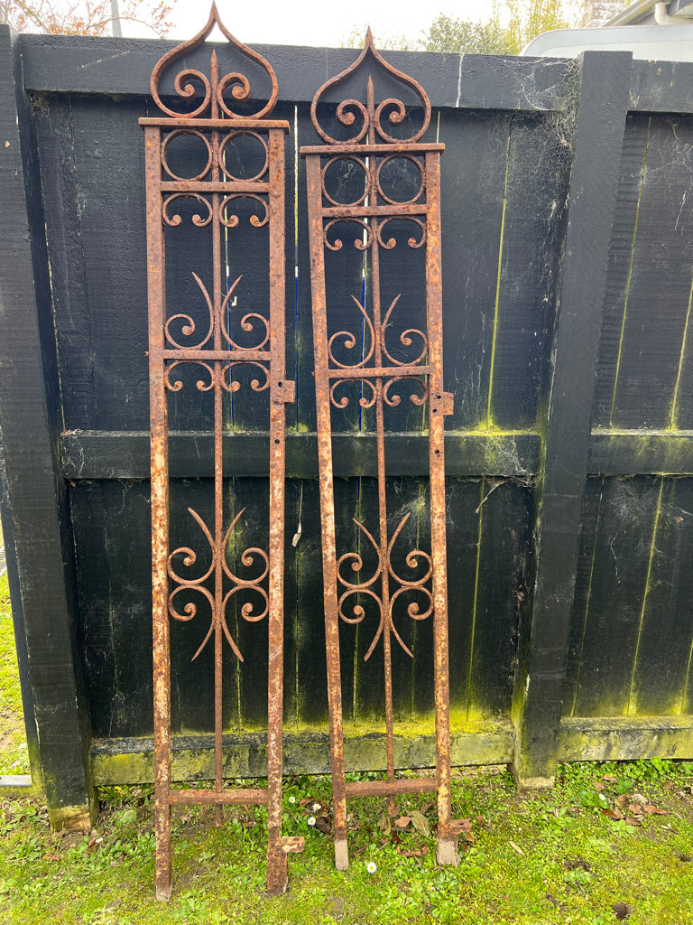 19th Century French Wrought Iron Fence Posts