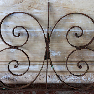 19th Century French Wrought Iron Gate Crowns.