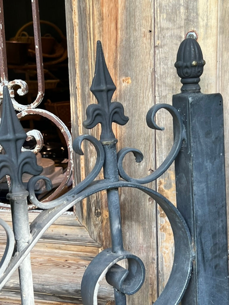 French Wrought Iron Gates ~ Black Acorn Finals