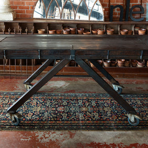 Huge Vintage  Industrial Foundry Table/Bar Leaner