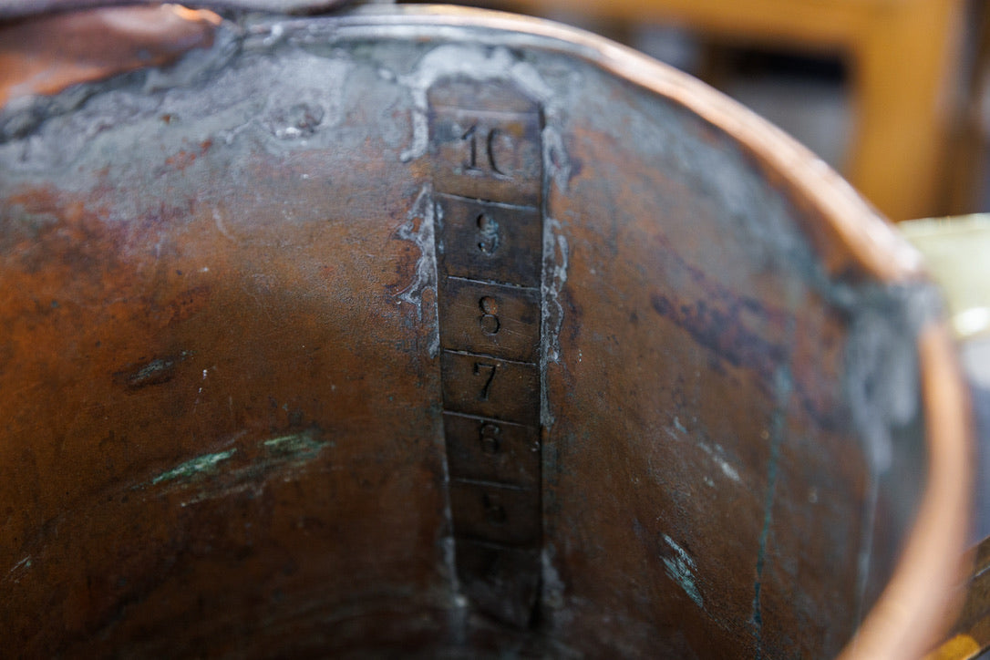 19th Century Polished French Copper & Brass Vineyard Wine Measure ...