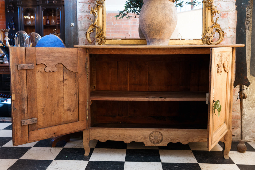 19th Century French Bleached Oak Dresser