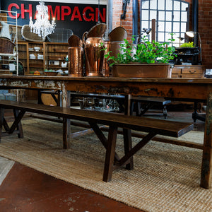 Beautiful Large Antique French Oak Bench Seats