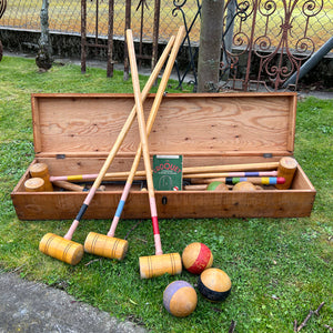 Antique French Croquet Set