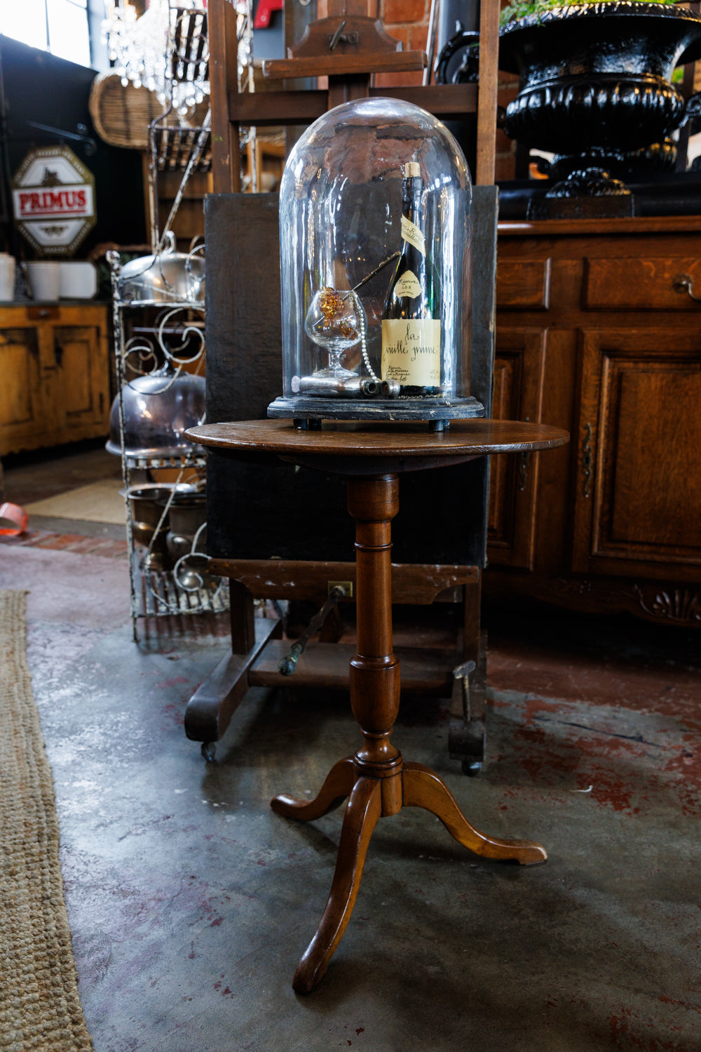 French Oak & Cherrywood Gueridon/Side Table