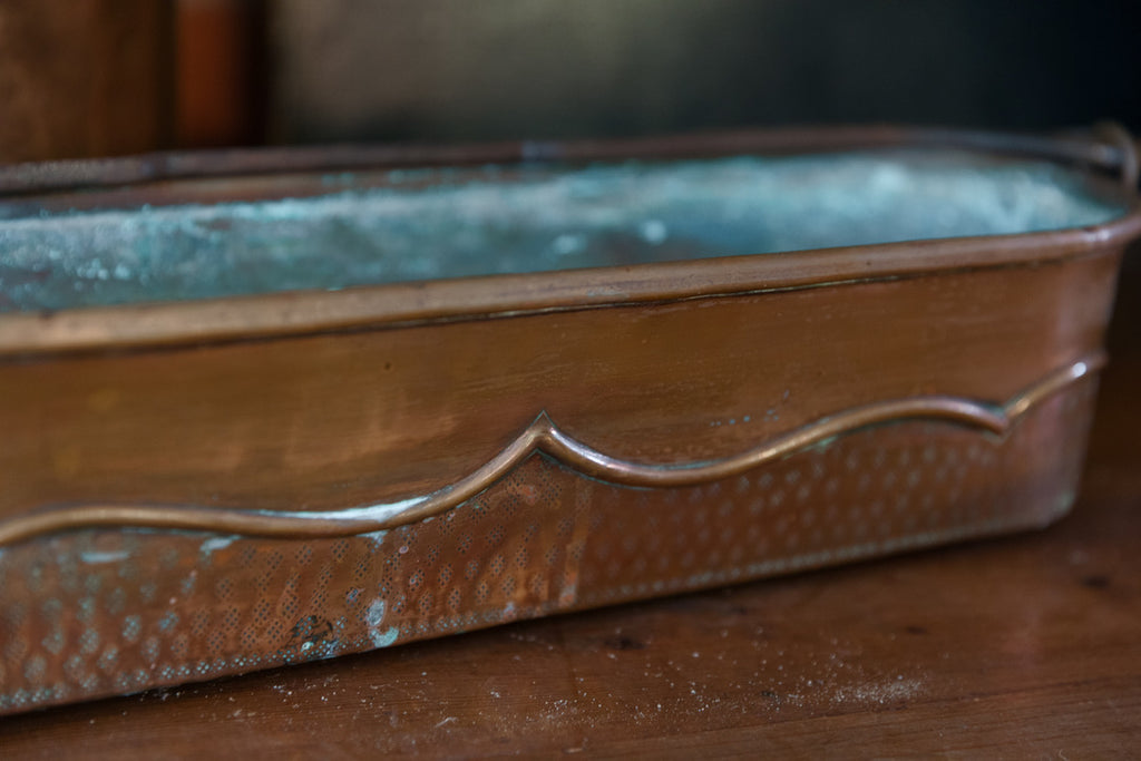Vintage French Copper Poacher ~ Wave