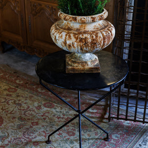 French Black Metal Folding Bistro Table