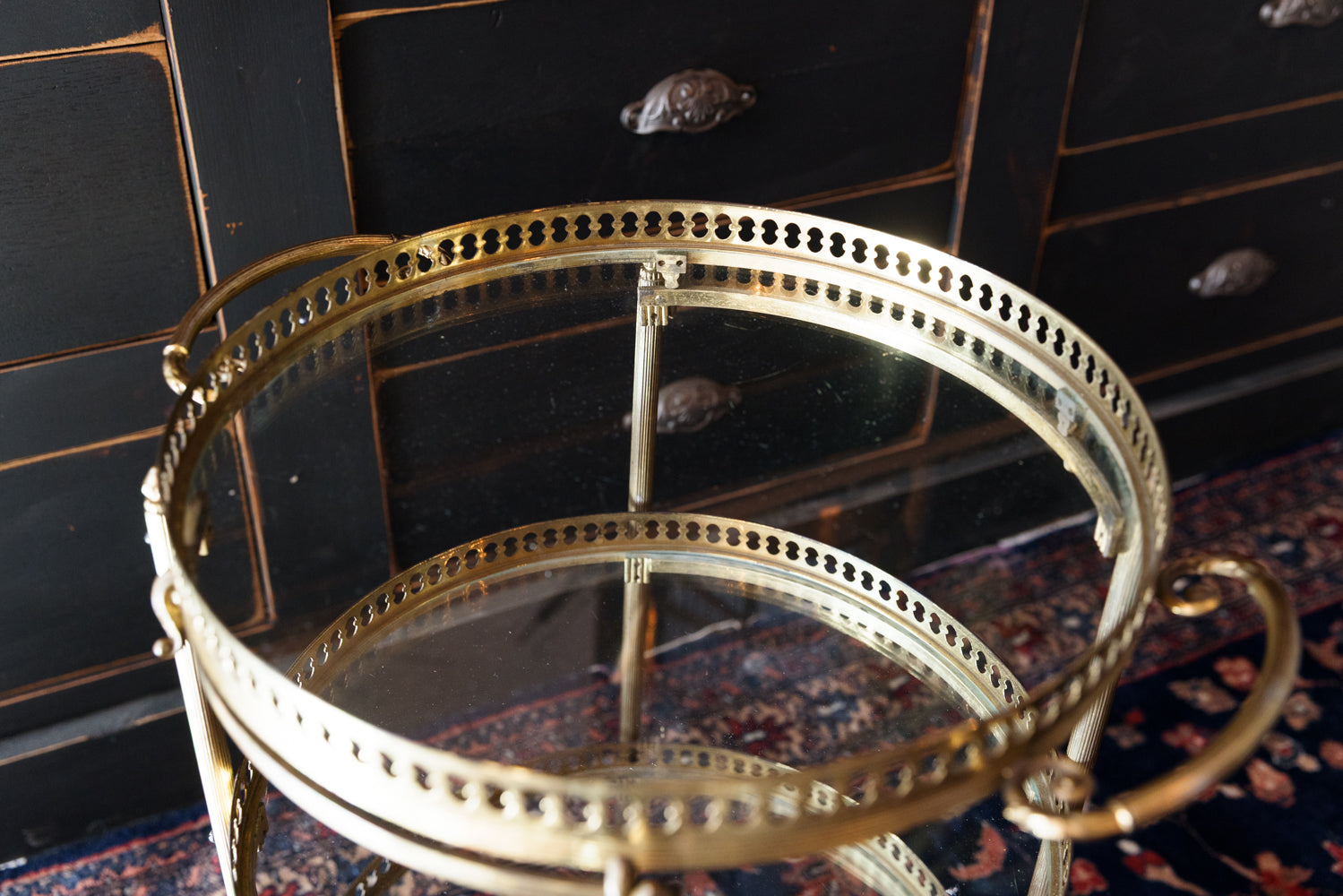 French Mid Century Round Trolley