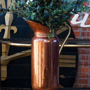 Beautiful 19th Century French Copper & Brass Pitcher