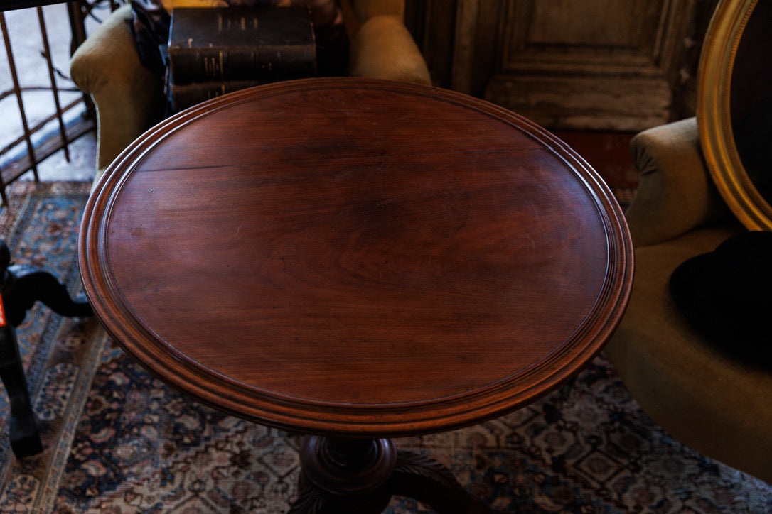 Antique English Mahogany Pedestal Table