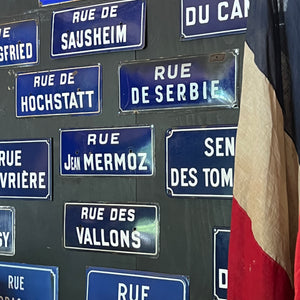 Original Vintage French Enamel Street Signs