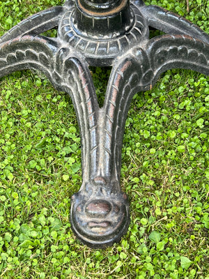 Vintage French Bistro Table ~ Black Stone Top