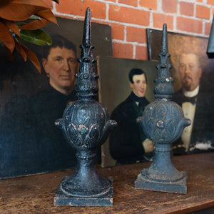 19th Century French Cast Iron Finials