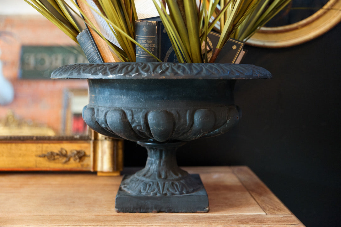 Large 19th Century French Cast Iron Urns