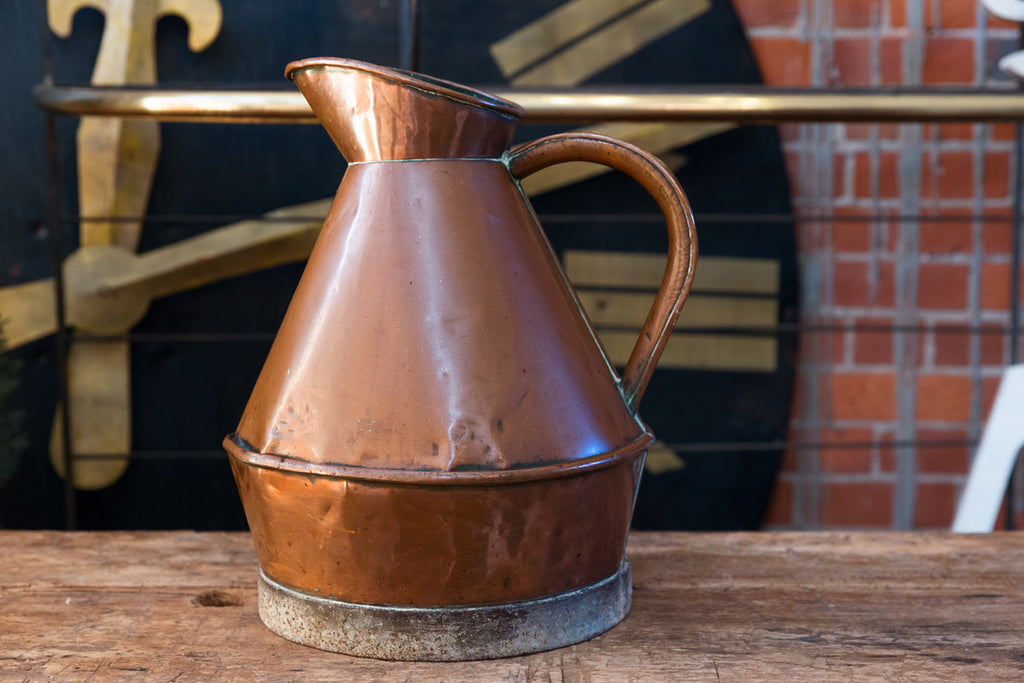 Vintage French Vineyard Wine Copper Measure