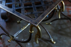 19th Century Industrial ~ Bronze & Steel Swan Stools