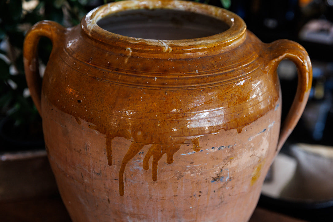 Antique French Terracotta Olive Pot