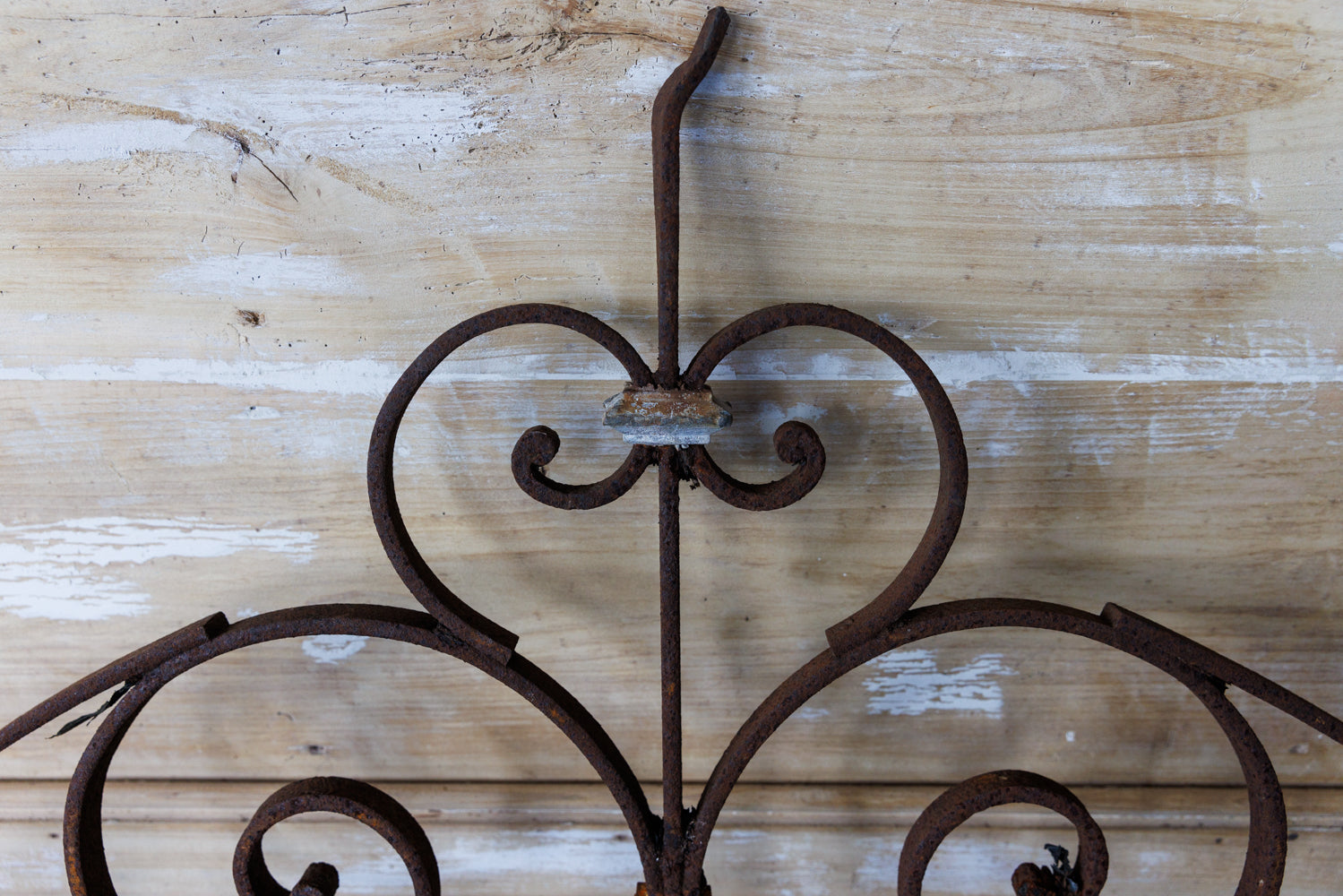 19th Century French Wrought Iron Gate Crowns.