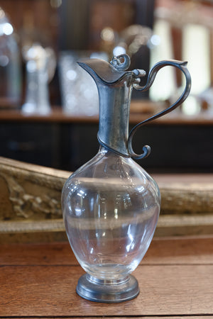 Vintage French Pewter Fish Decanter