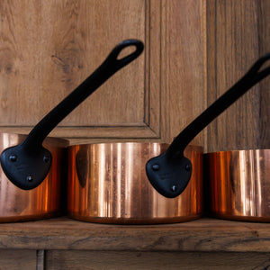 Vintage French 'Tournus' Copper Pots ~ Set of Four