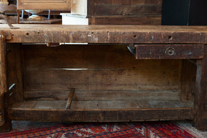 1930's French Workbench/Console ~ Natural