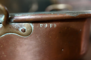 Vintage French Copper Pan ~ Bay Leaves
