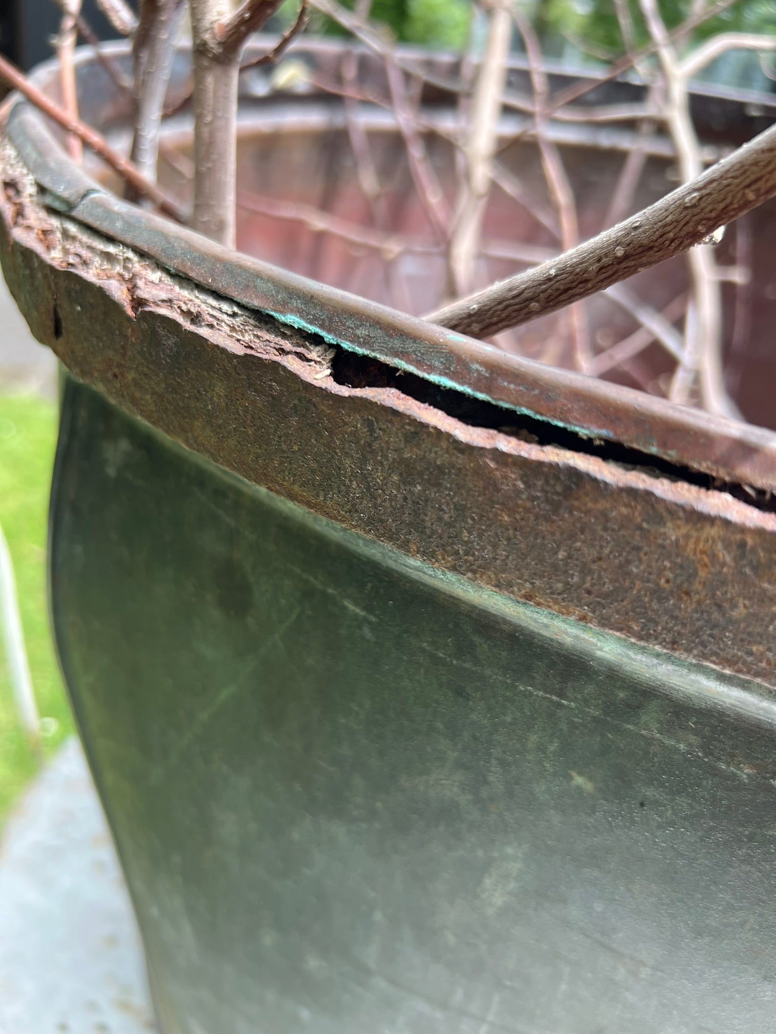 Vintage XL French Copper Cauldron