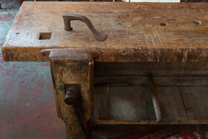 1930's French Workbench/Console ~ Natural
