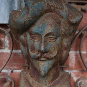 Vintage French Cast Iron Musketeer Bust