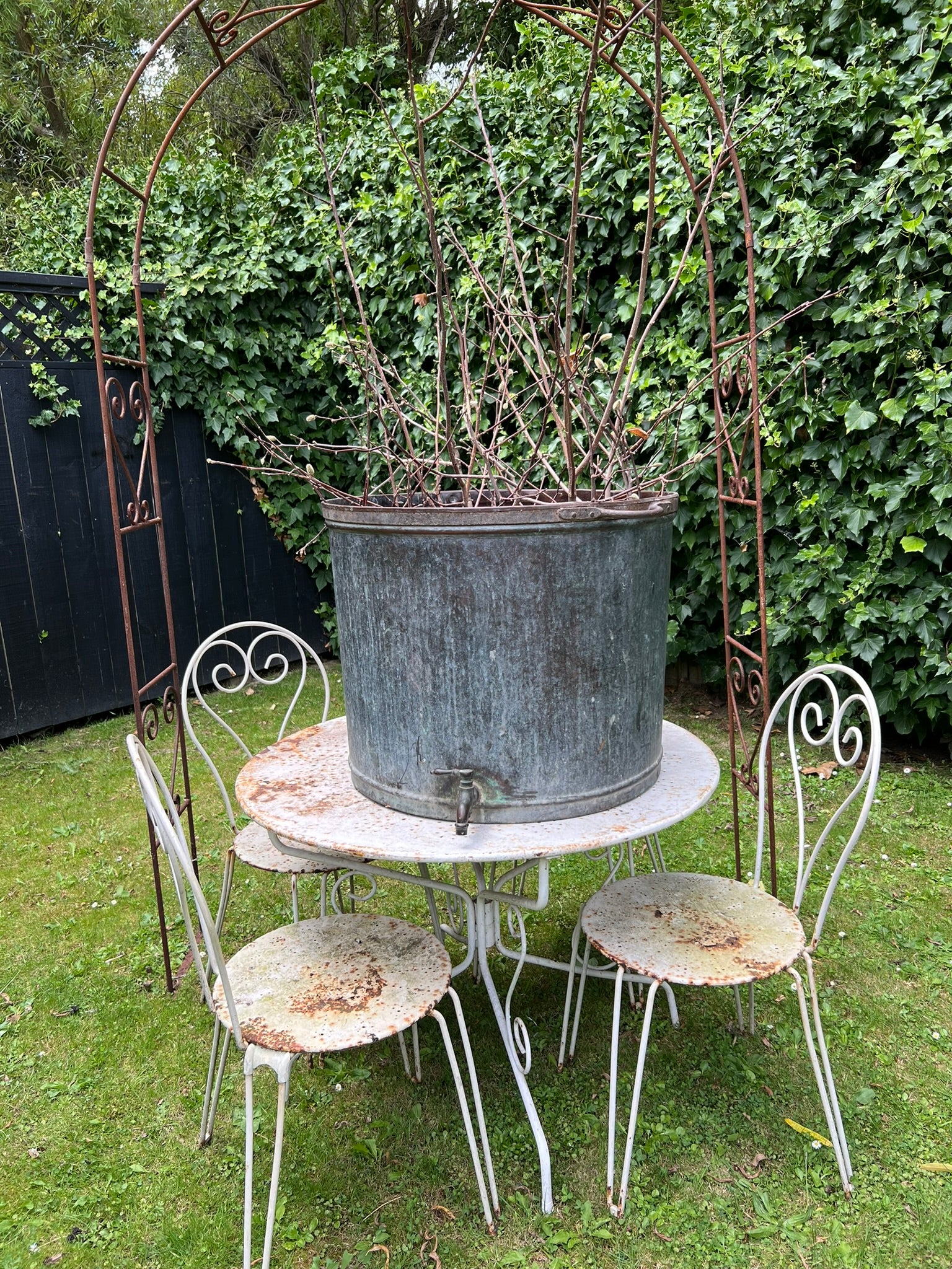 Vintage XL French Copper Cauldron