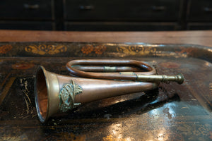 Original Antique French Military Bugle Horn