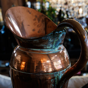 Gorgeous Large Antique French Copper Jug ~ No 90