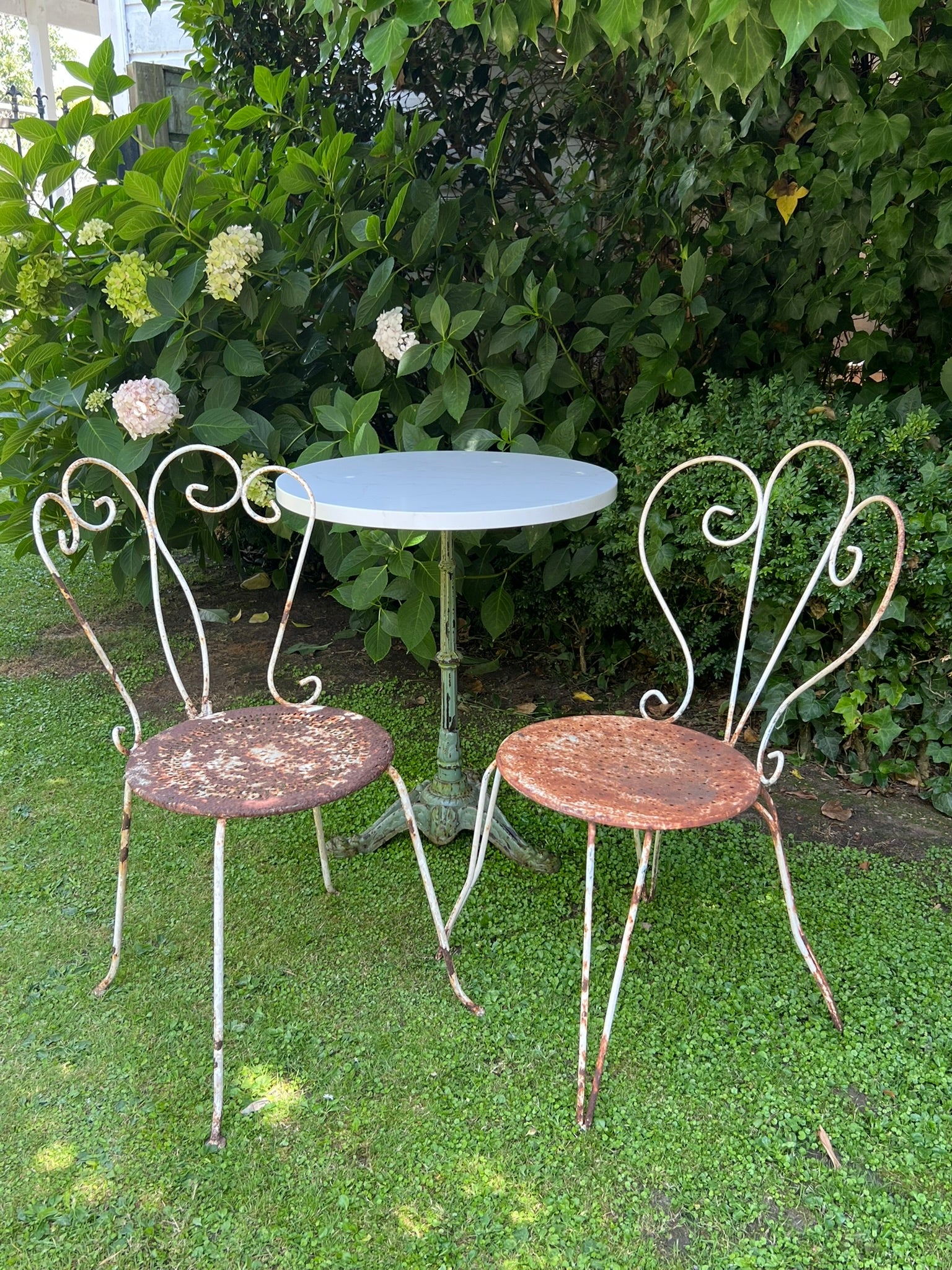 French Bistro Table ~ French Green Base