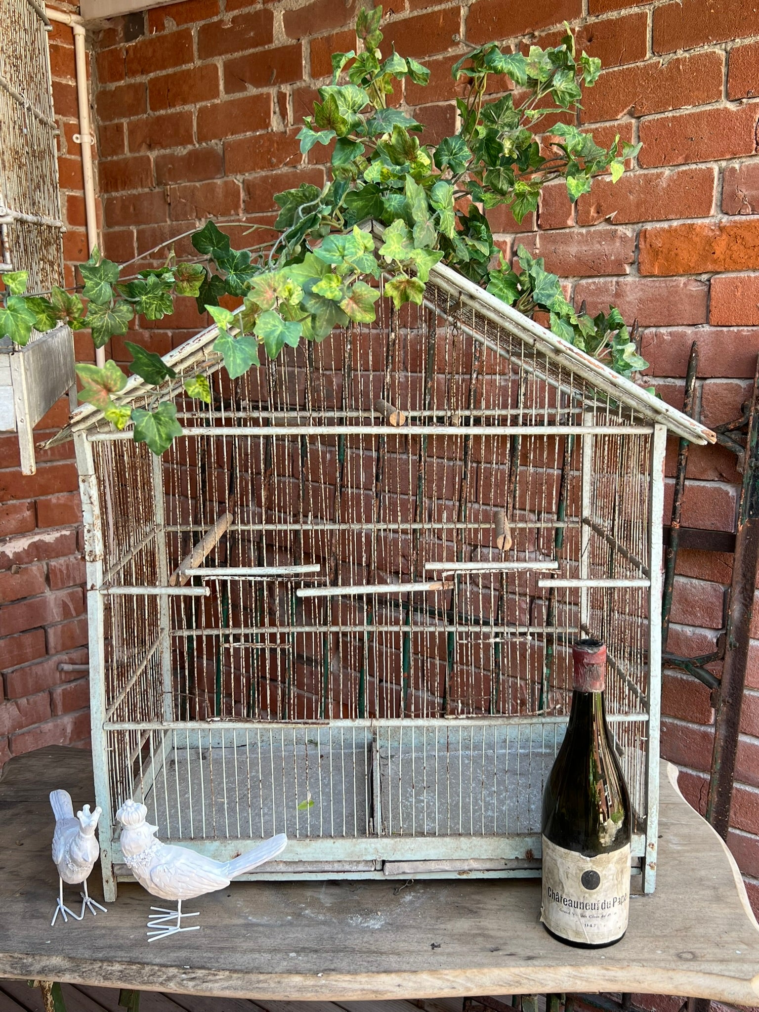 1950's French Birdcage ~ Grey Patina