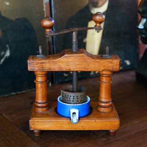 Vintage French Olive Press ~ Cherrywood