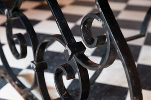 Vintage French Wrought Iron Dining Table
