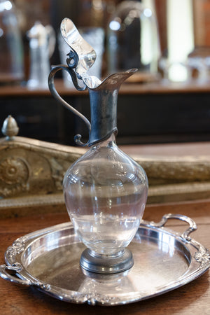 Vintage French Pewter Fish Decanter
