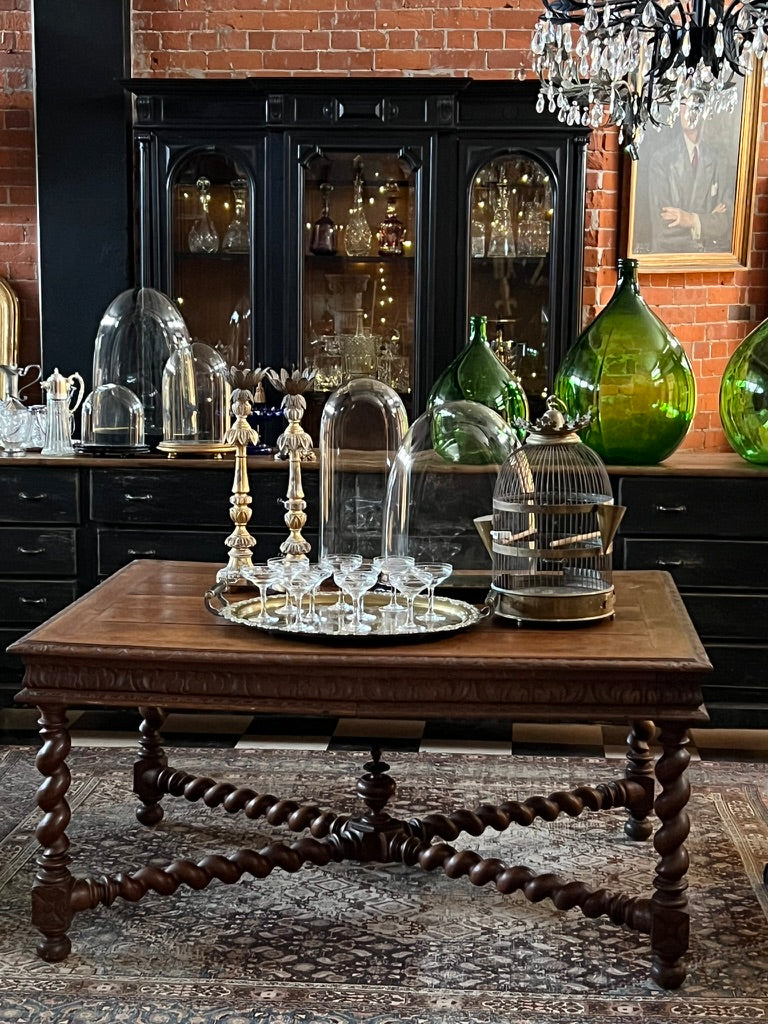 19th Century French Oak Library Table