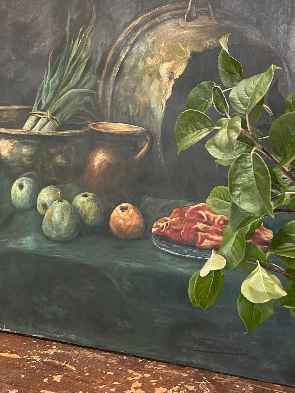 Stunning Large French Oil Canvas ~ In The French Kitchen