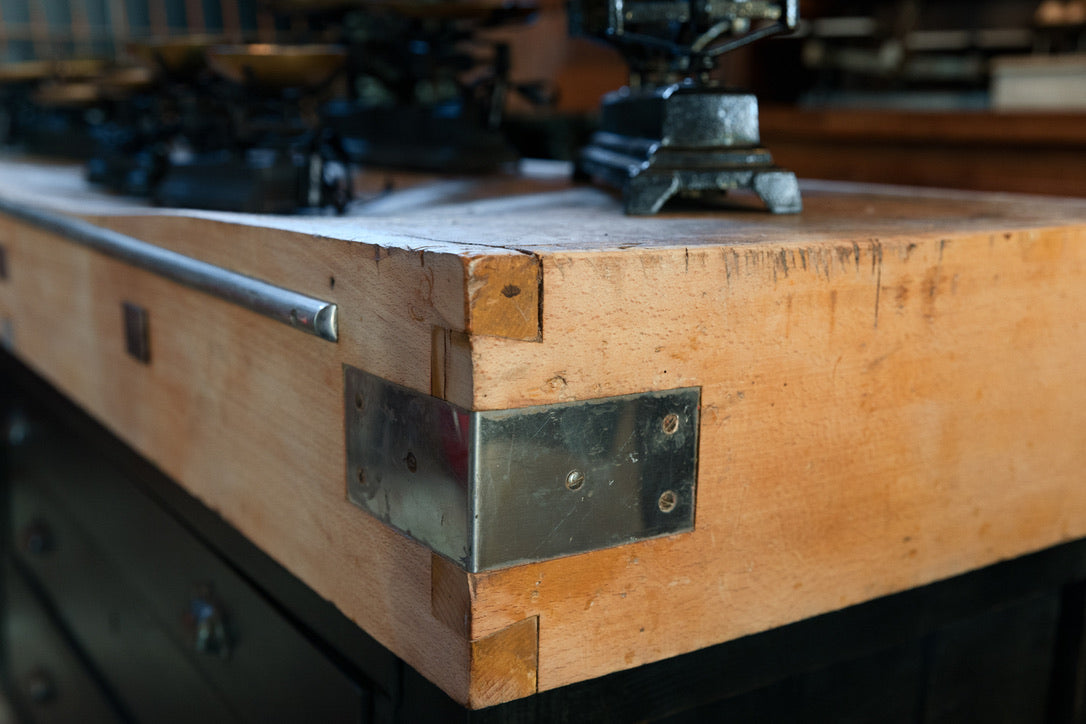 Vintage French Industrial Butchers Block