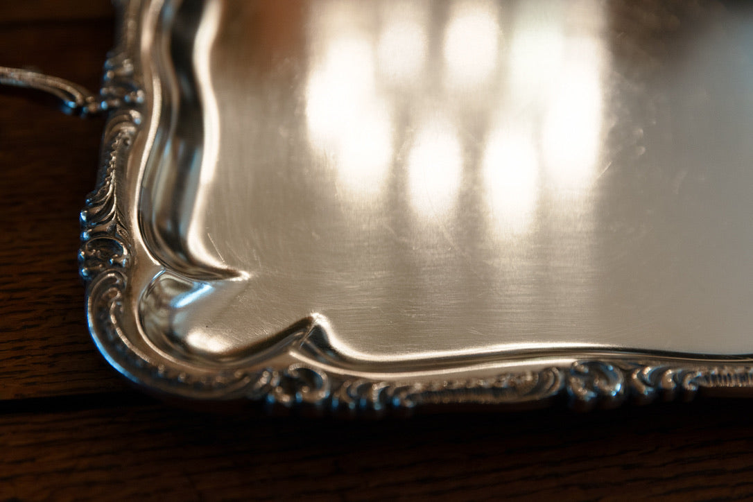 Vintage Belgian Wiskemann Silver Plated Tray