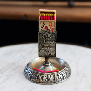 Vintage "Wiskemann" Advertising Ashtray & Match Holder