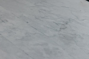 French Marble Bistro/Garden Table ~ White Oval Marble